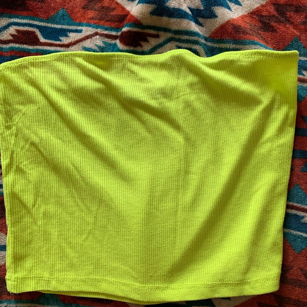 Neon green crop top